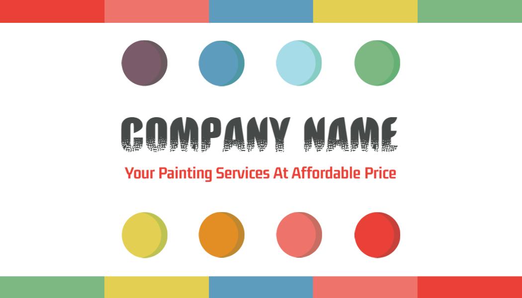 Colorful Painter Tools Creative Business Card Template