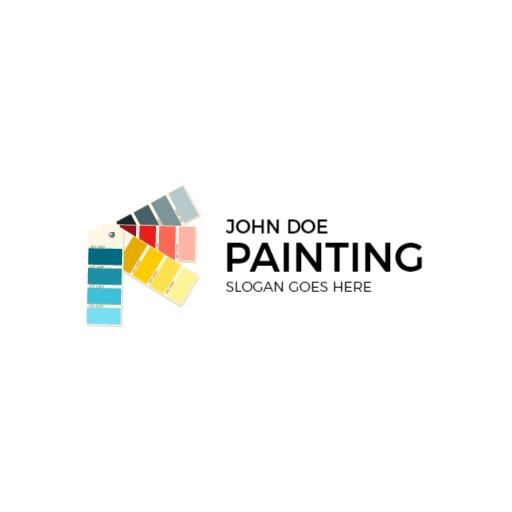 Colorful Palette Selection for Professional Painting Logo Template