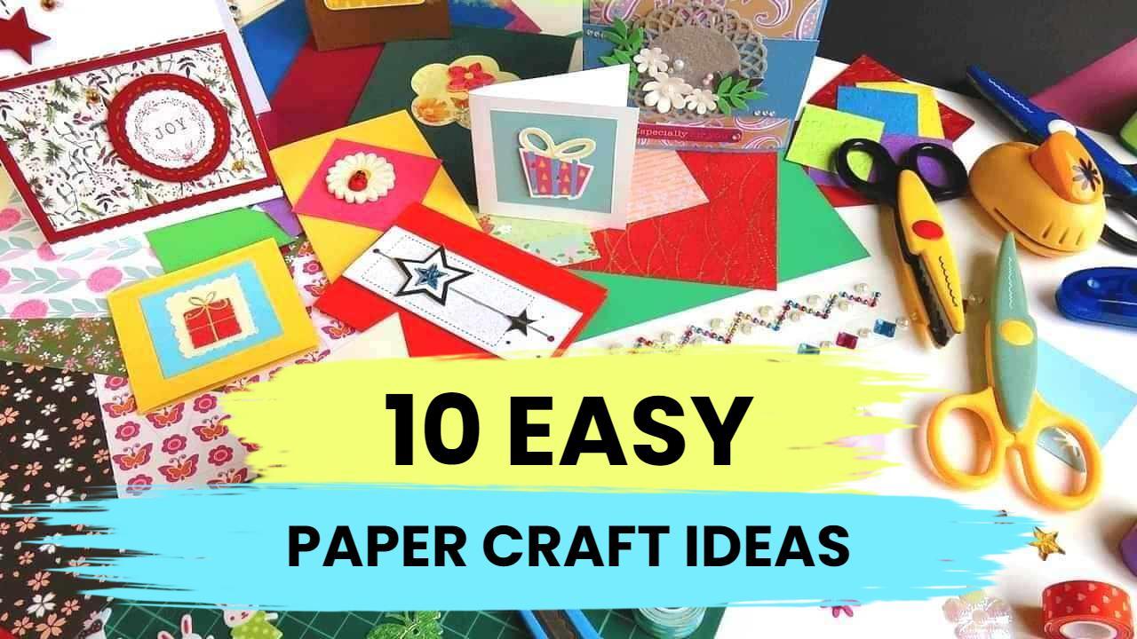 Colorful Paper Craft Inspiration Trending YouTube Thumbnail Template