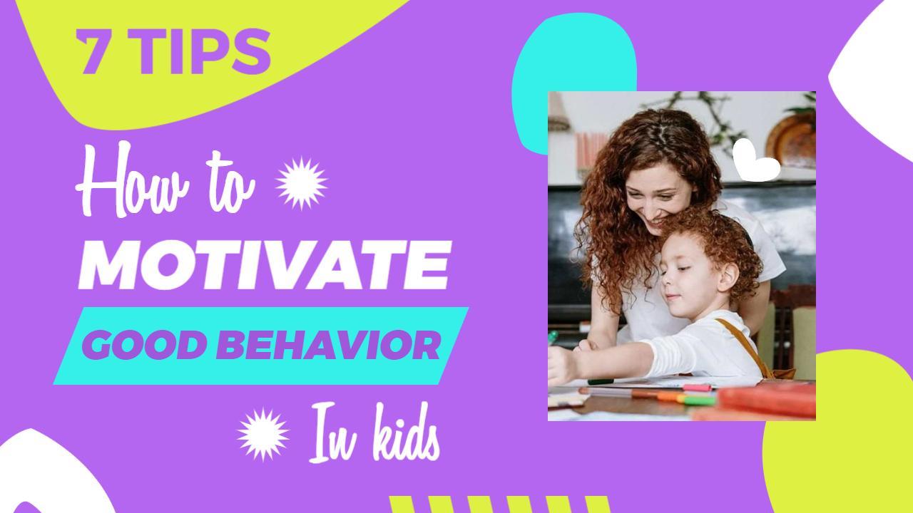 Colorful Parenting Tips Motivating Good Behavior Tutorial YouTube Thumbnail Template
