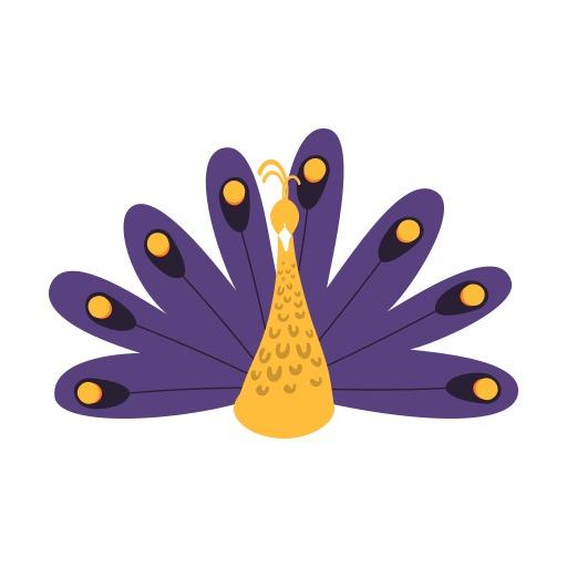 Colorful Peacock Design Showcasing Its Vibrant Feathers Logo Template