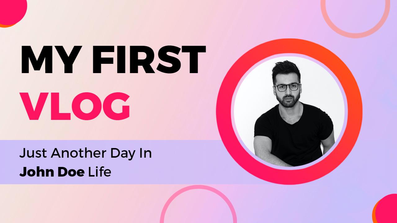 Colorful Personal Experience VLog YouTube Thumbnail Template