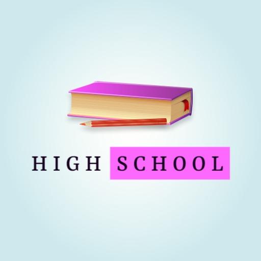 Colorful Pink Book Design Representing High School 3D Logo Template