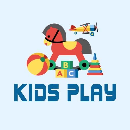 Colorful Playtime Scene with Toys for Kids Logo Template