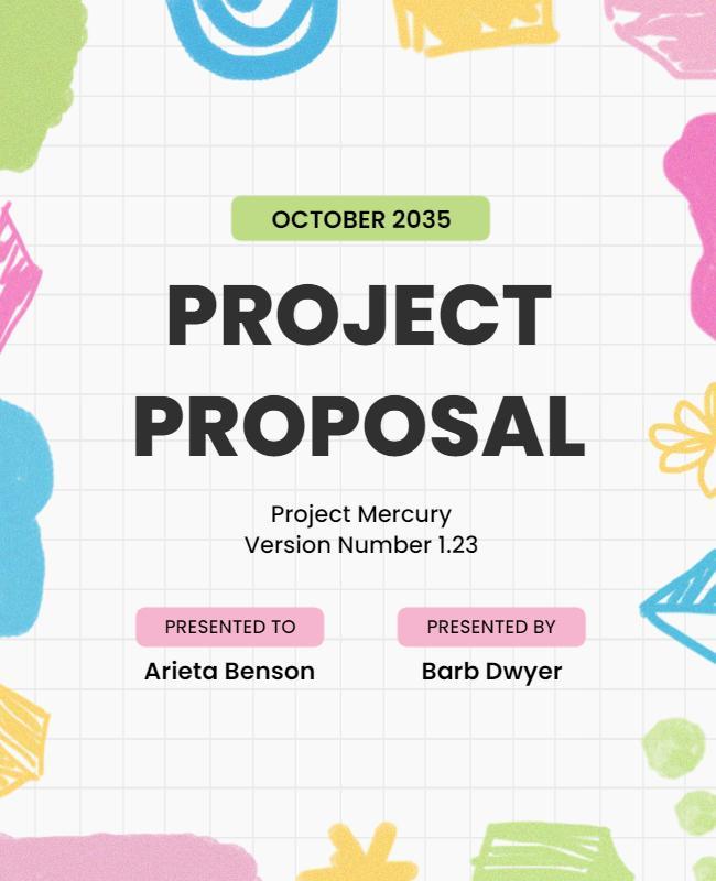 Colorful Project Proposal Presentation Flyer Template