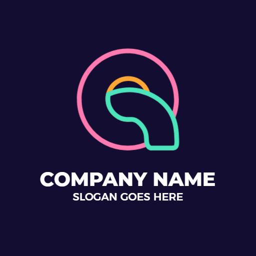 Colorful Q Letter Design Emphasizing Modern Branding Logo Template