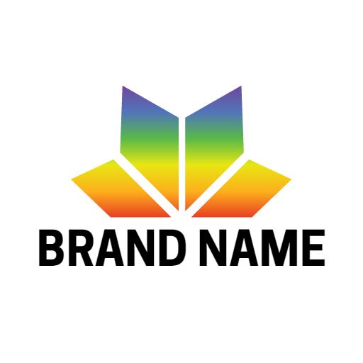Colorful Rainbow Design Celebrating LGBT Community Logo Template