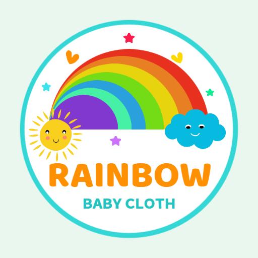 Colorful Rainbow Design for Cheerful Baby Clothing Logo Template