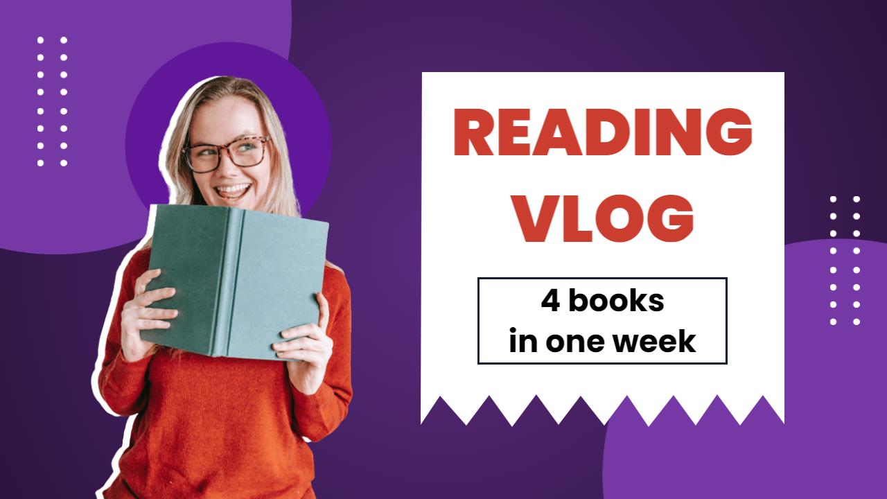 Colorful Reading Challenge Vlog YouTube Thumbnail Template