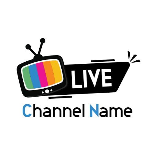 Colorful Retro Television Design for YouTube Channel Logo Template