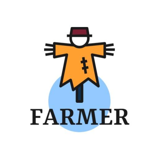 Colorful Scarecrow Symbolizing Agricultural Farming Spirit Logo Template