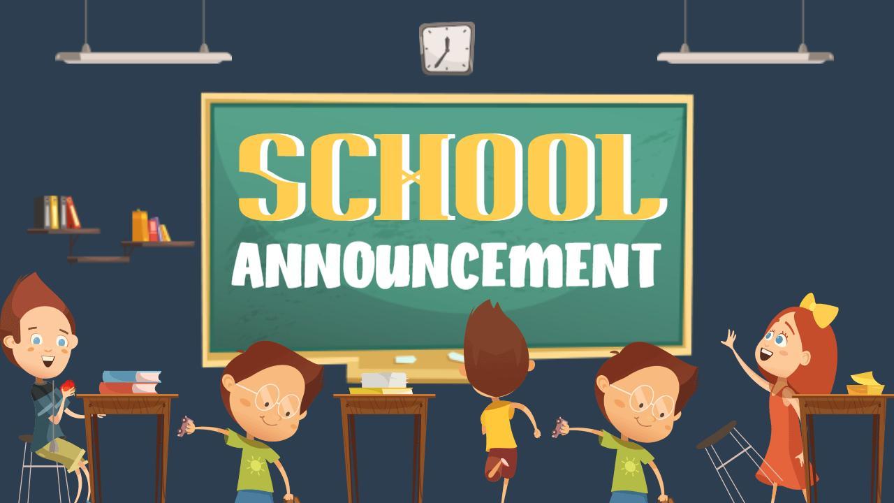 Colorful School Announcement Kids Classroom Trending YouTube Thumbnail Template
