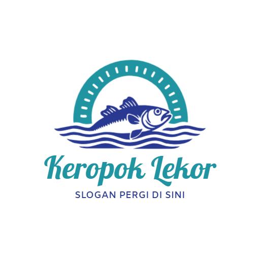 Colorful Sea Wave Design Representing Fresh Seafood Logo Template