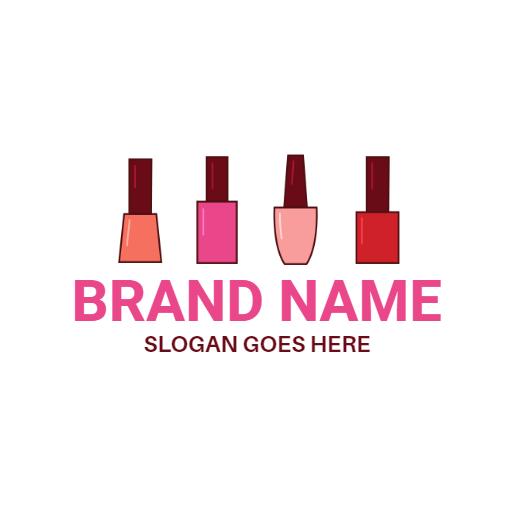 Colorful Shades of Nail Polish for Stylish Nail Art Logo Template