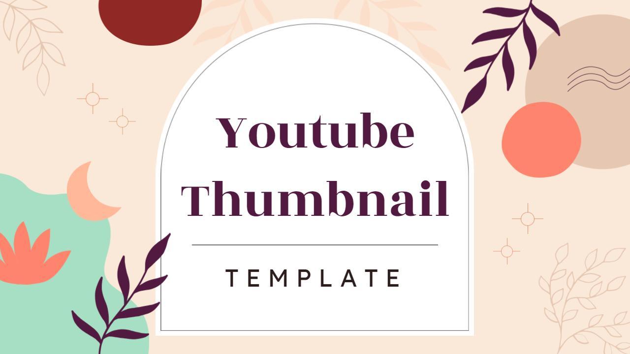 Colorful Shapes Floral Design Abstract YouTube Thumbnail Template