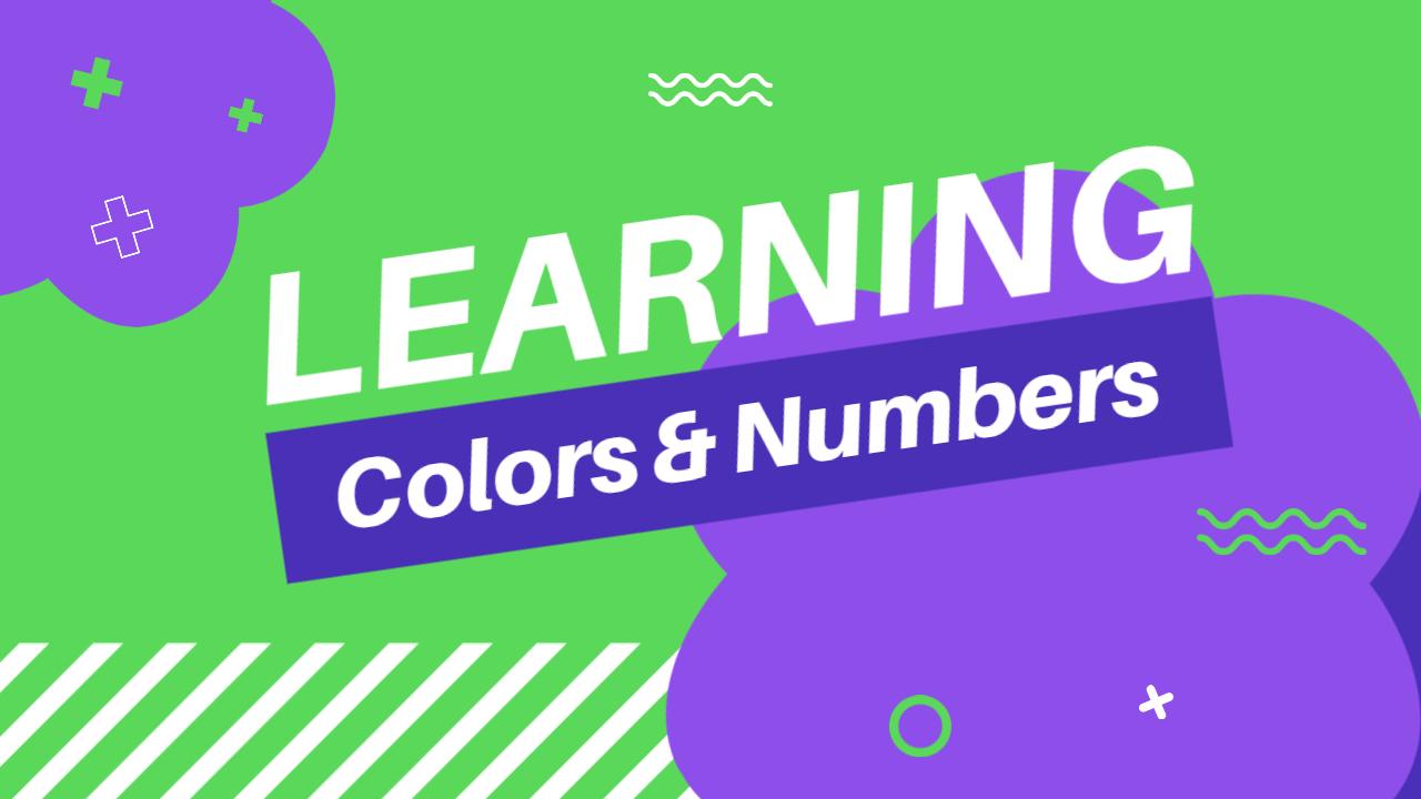 Colorful Shapes Learning Colors Numbers YouTube Thumbnail Template