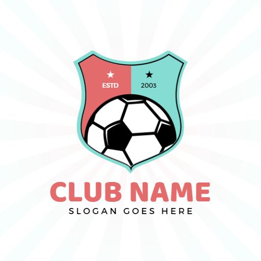 Colorful Shield Design for Exciting Soccer Club Logo Template