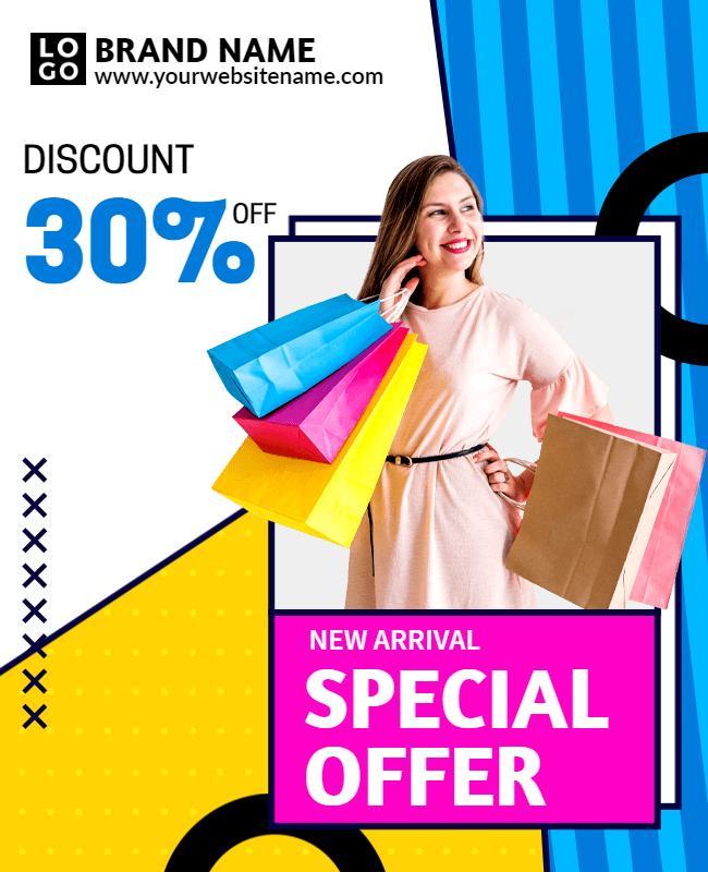 Colorful Shopping Discount Promotion Flyer Template