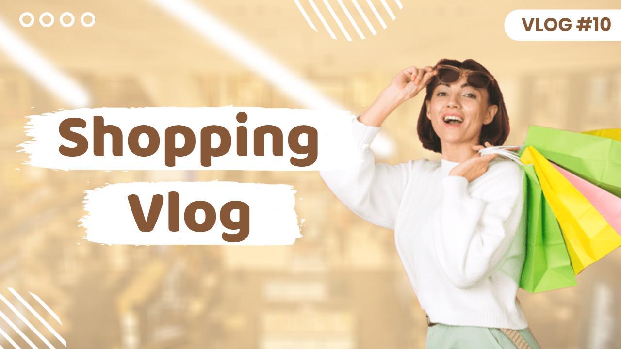 Colorful Shopping Experience VLog YouTube Thumbnail Template