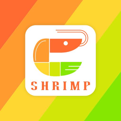 Colorful Shrimp Design Showcasing Seafood Freshness Logo Template