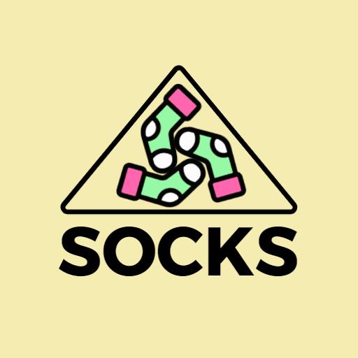 Colorful Sock Design Representing Unique Styles in Socks Logo Template