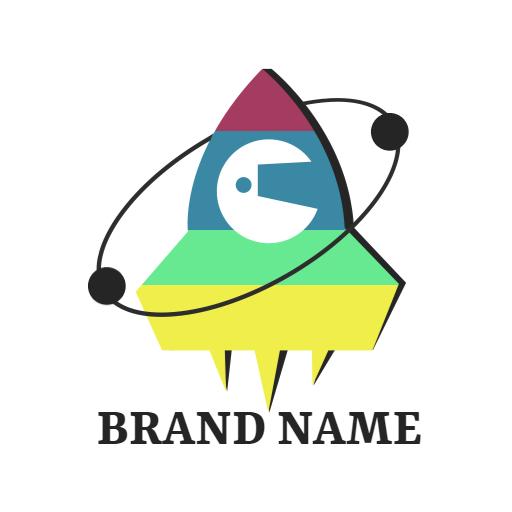 Colorful Space Shuttle Design Highlighting Astronaut Theme Logo Template