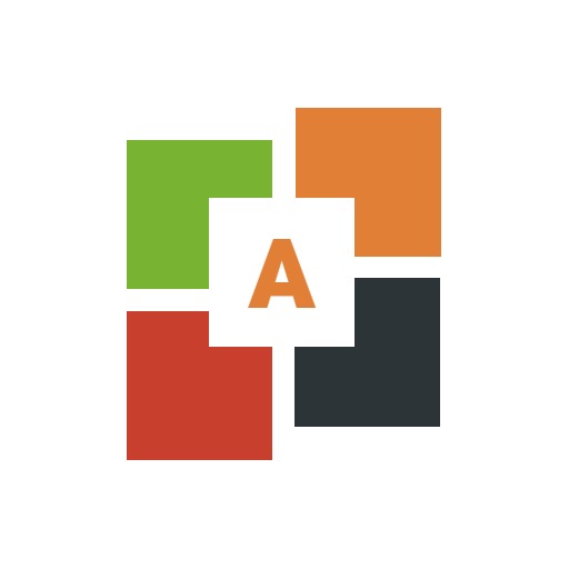Colorful Square Design Representing Modern Art Logo Template