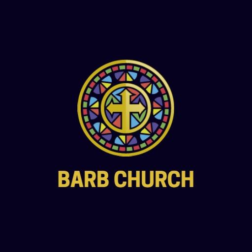 Colorful Stained Glass Design Embracing Community Church Logo Template