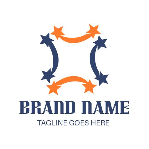 Colorful Stars and Curves Representing Dream Concepts Logo Template