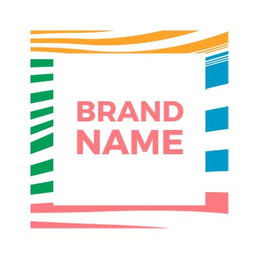 Colorful Stripes and Modern Text Create a Business Logo Template