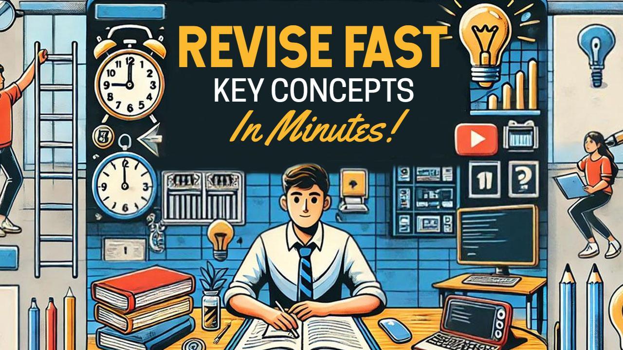 Colorful Study Revision Tips Fast Trending YouTube Thumbnail Template