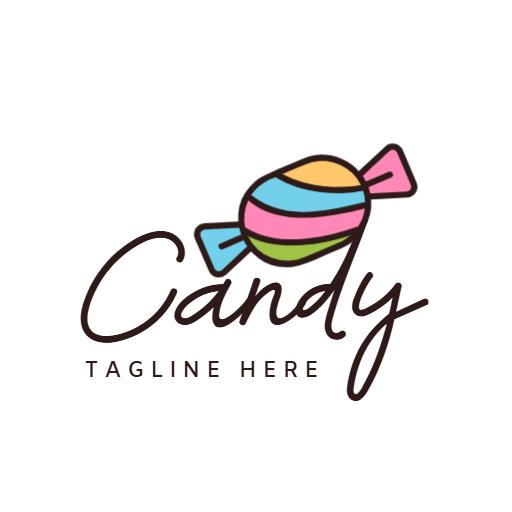 Colorful Swirl Candy Design Ideal for Sweet Treats Logo Template