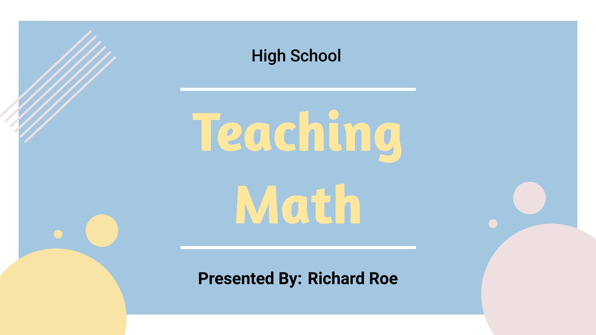 Colorful Teaching Math Strategies Overview Presentation Template