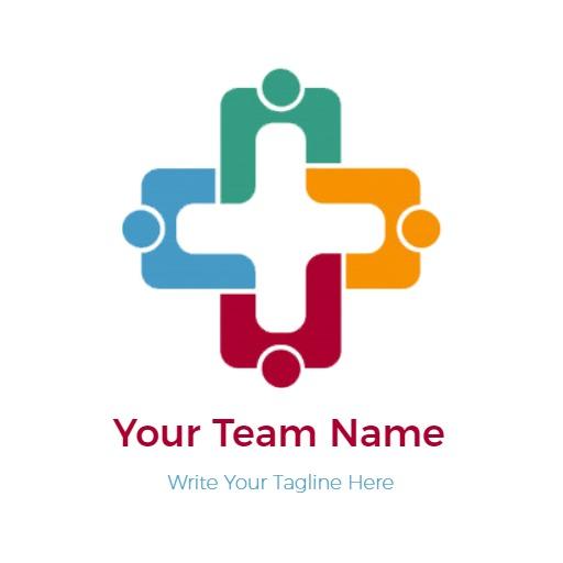 Colorful Team Collaboration Emblem Enhancing Unity Logo Template