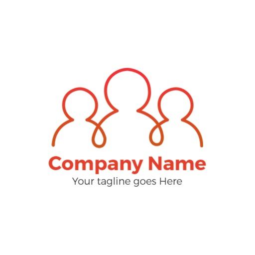 Colorful Team Silhouettes Showcasing Collaboration Spirit Logo Template