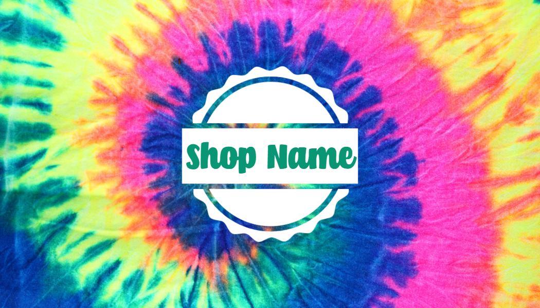 Colorful Tie-Dye Craft Shop Business Card Template