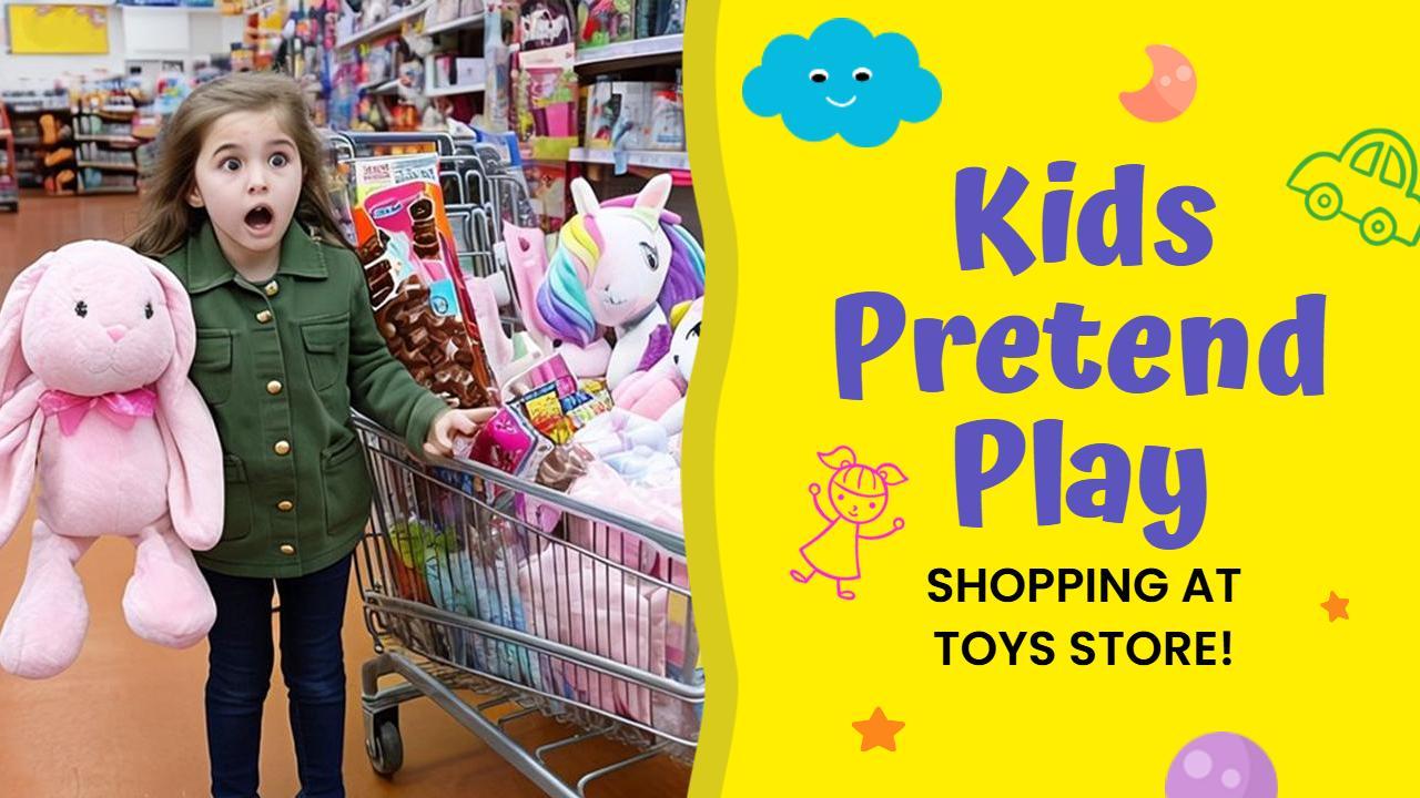 Colorful Toy Shopping Adventure Kids YouTube Thumbnail Template