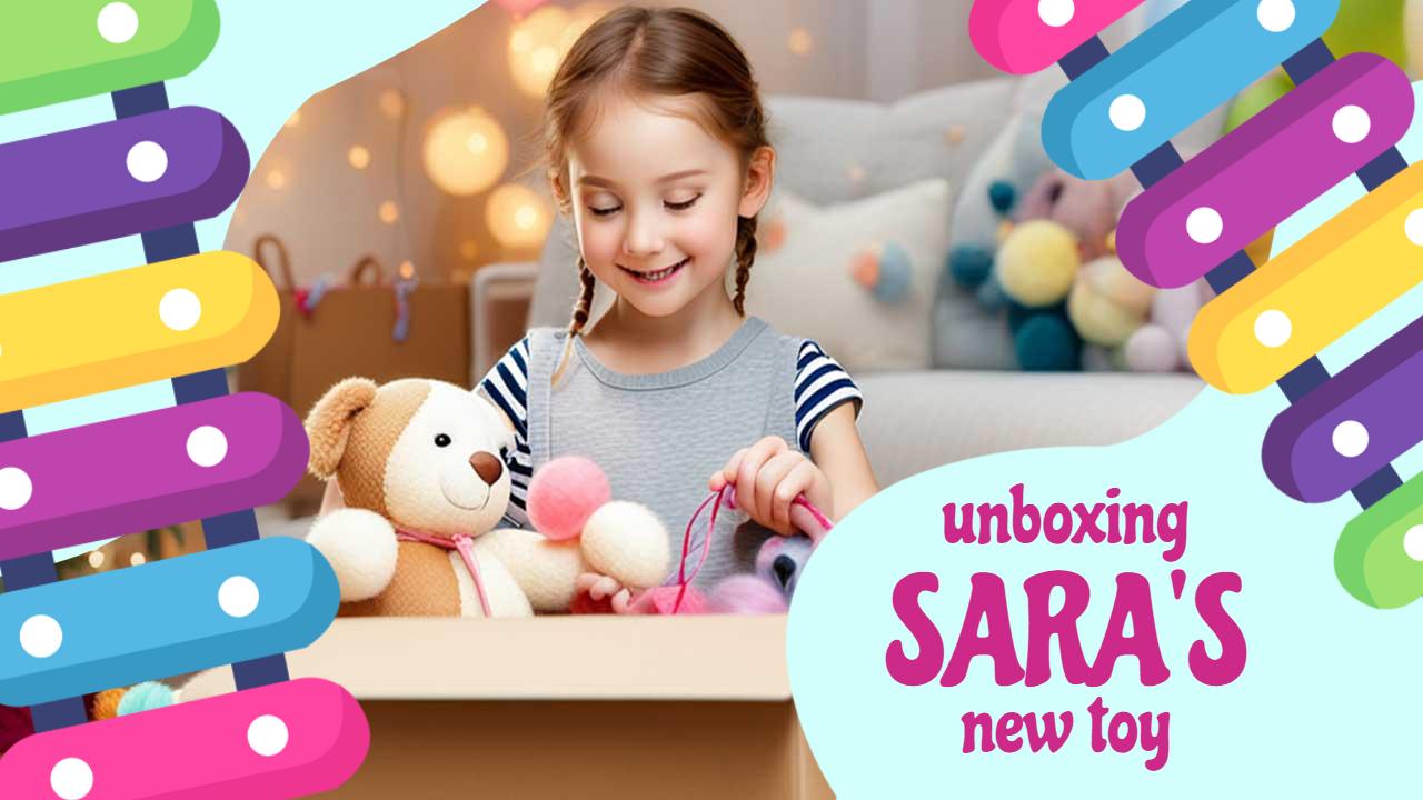 Colorful Toy Unboxing Surprise YouTube Thumbnail Template