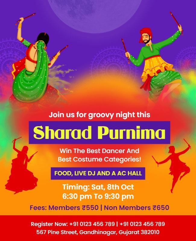 Colorful Traditional Dance Event Celebration Poster Template