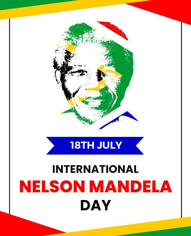Colorful Tribute to Nelson Mandela Day Celebration Poster Template