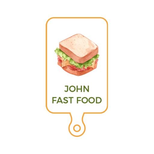 Colorful Watercolor Sandwich Design for Fast Food Logo Template