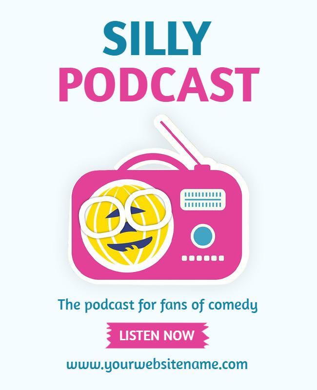 Comedy Podcast Promotion Flyer Template