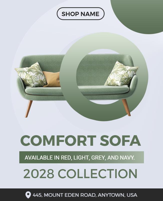 Comfort Sofa Furniture Flyer Template