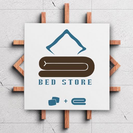 Comfortable Brown Bed Design for Your Home Decor Logo Template