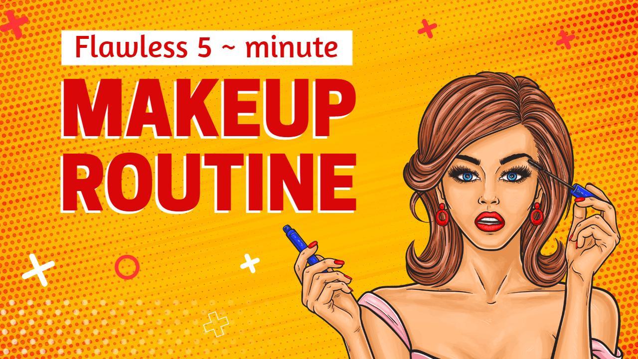 Comic Makeup Routine Tutorial YouTube Thumbnail Template