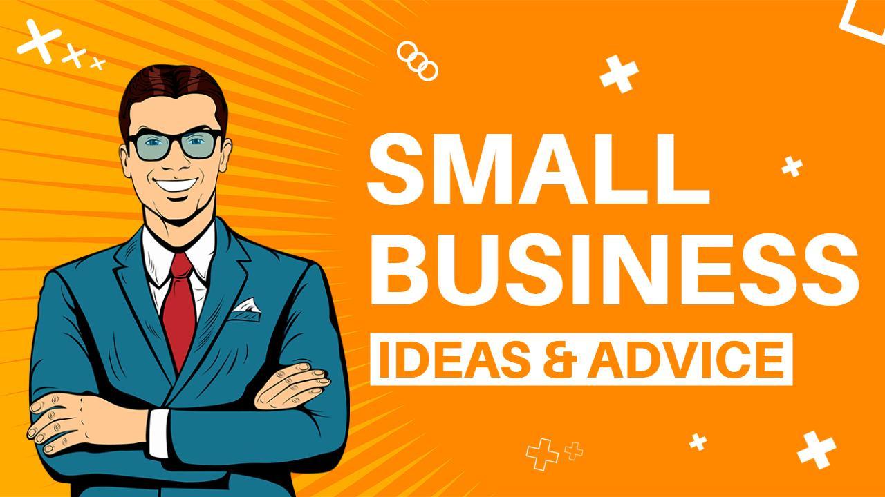 Comic Style Small Business Ideas Advice YouTube Thumbnail Template