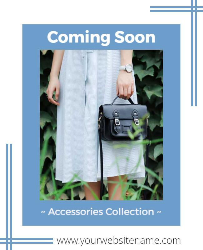 Coming Soon Accessories Collection Announcement Flyer Template