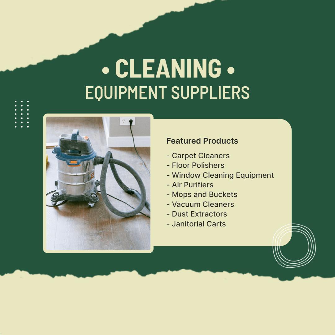 Commercial Cleaning Equipment Suppliers Instagram Flyer Template