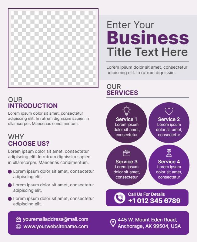 Commercial Enterprise Info Layout Flyer Template