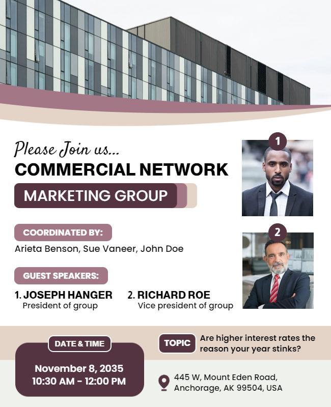 Commercial Network Marketing Group Flyer Template